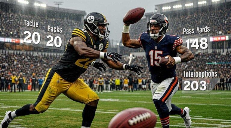 Pittsburgh Steelers vs Chicago Bears Match Player Stats