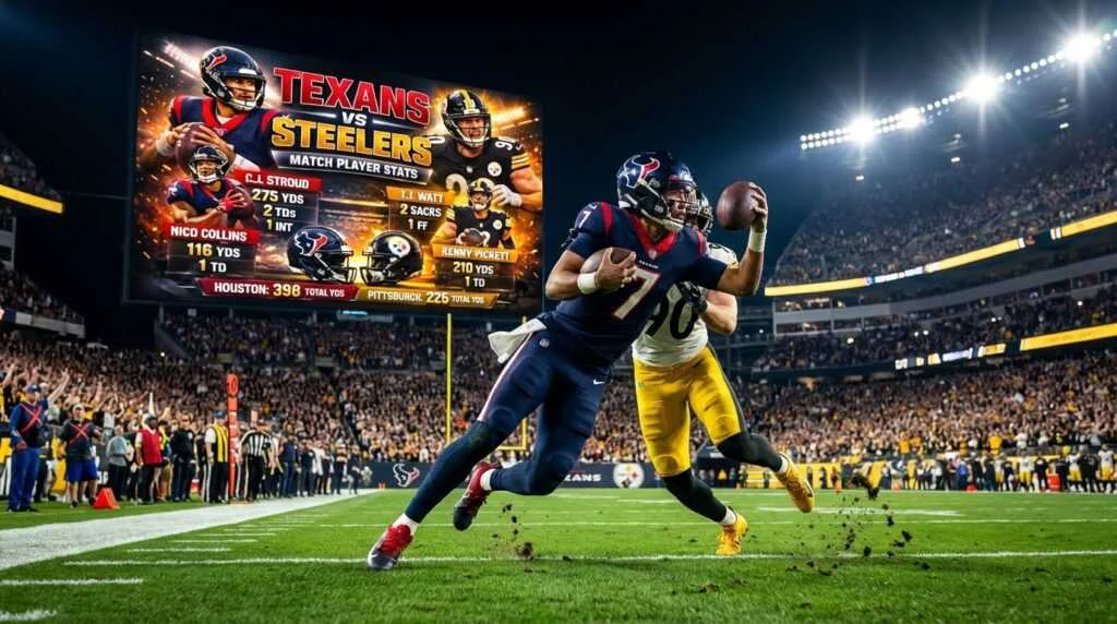 Texans vs Pittsburgh Steelers Match Player Stats