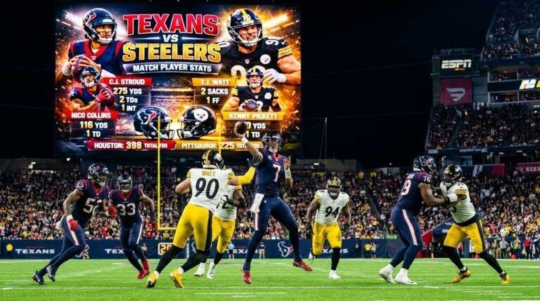Texans vs Pittsburgh Steelers Match Player Stats