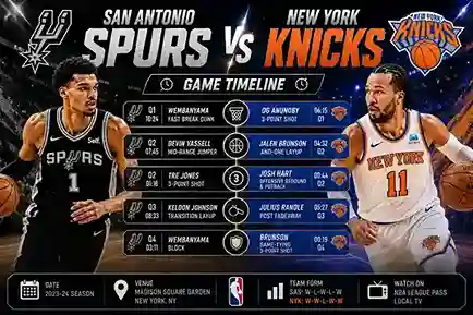 san antonio spurs vs knicks timeline