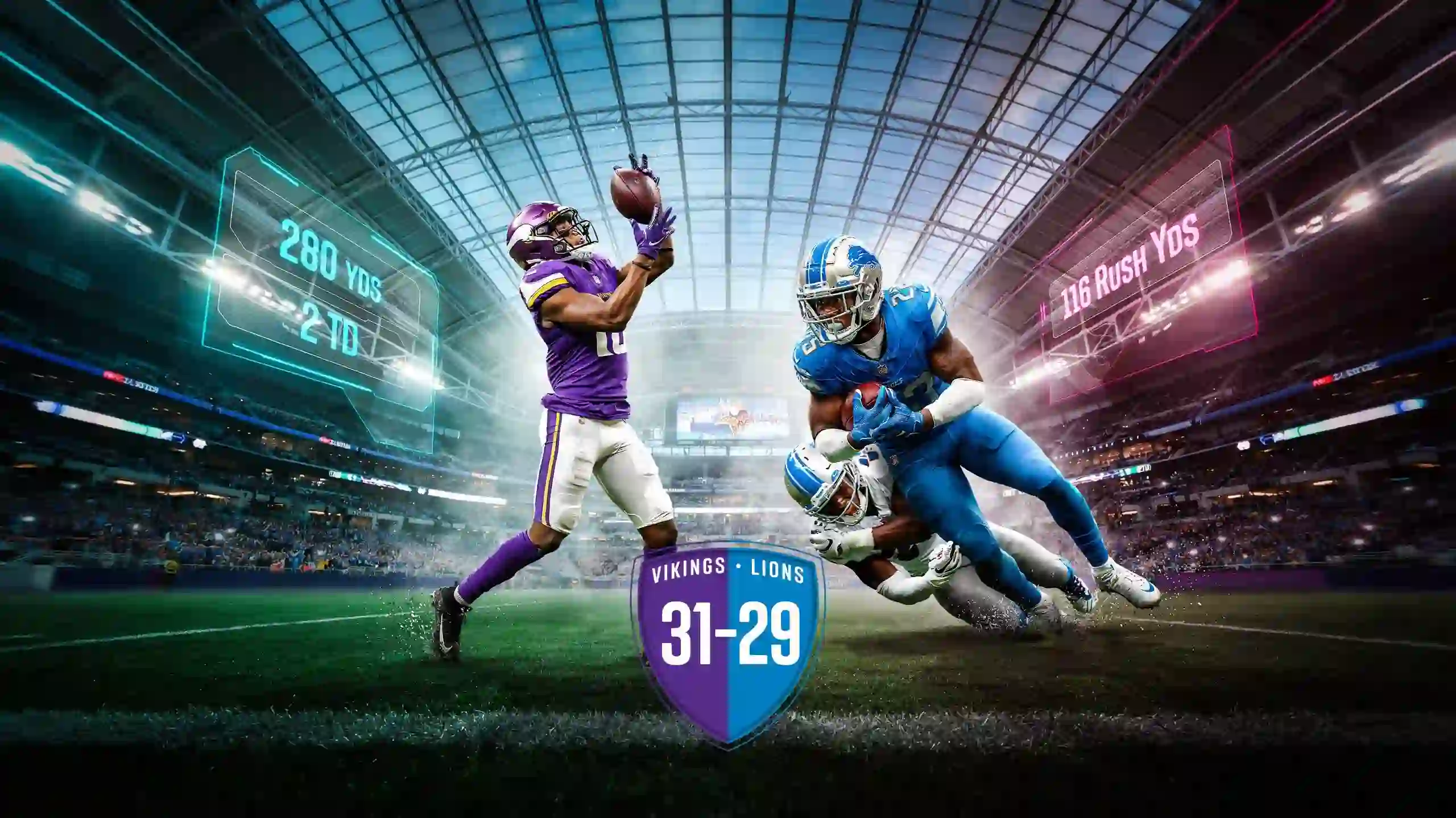 Minnesota Vikings vs Detroit Lions Match Player Stats