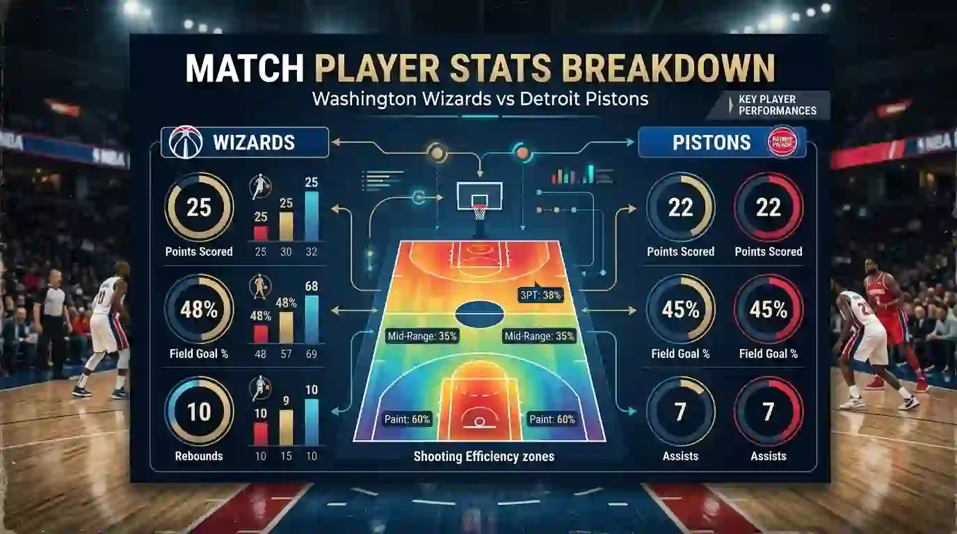 Washington Wizards vs Detroit Pistons Match Player Stats