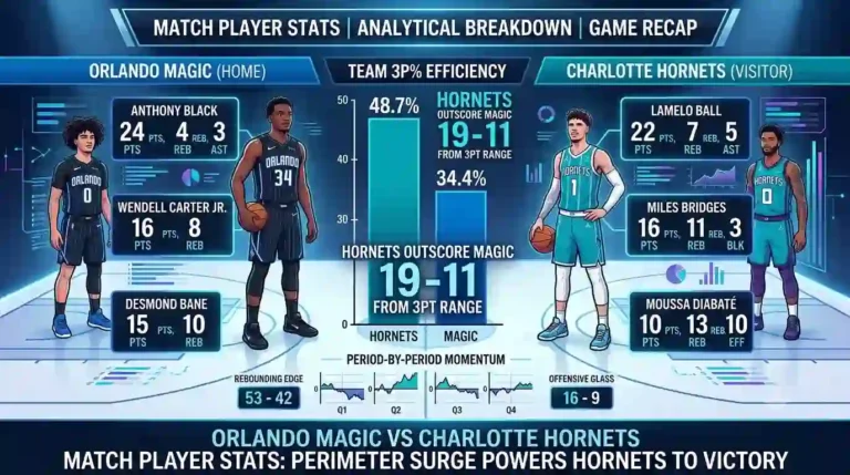 Orlando Magic vs Charlotte Hornets Match Player Stats