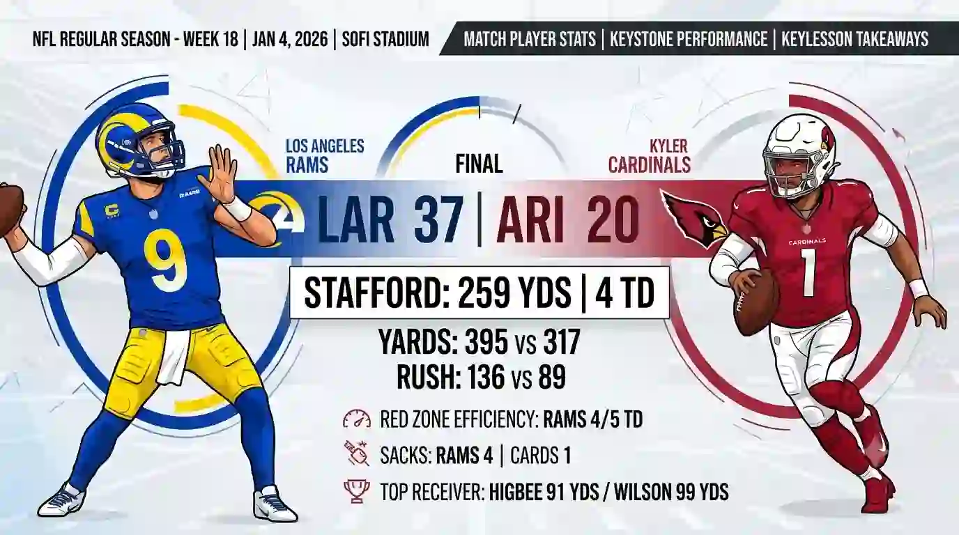 Arizona Cardinals vs Los Angeles Rams Match Player Stats